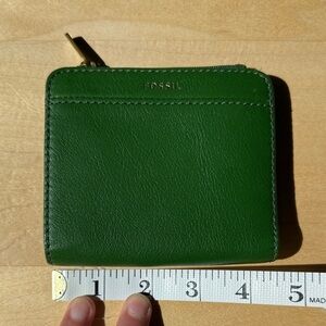 Fossil Kelly Green Leather Wallet